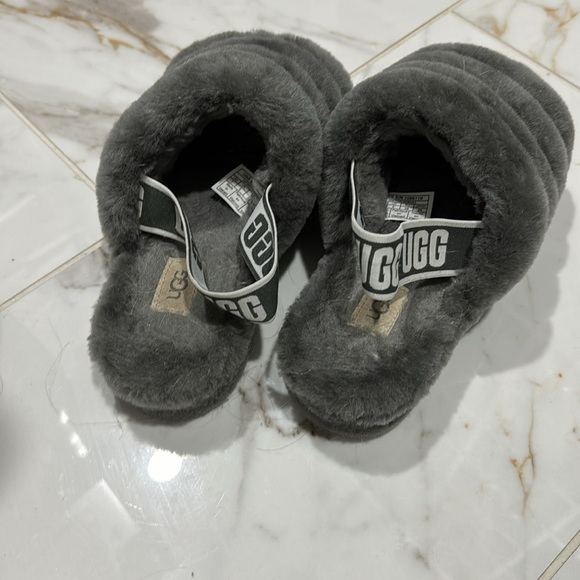 Ugg furry slides with heel strap - Picture 6 of 6